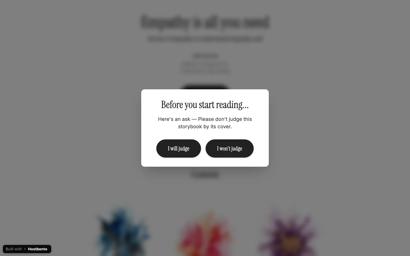 An online book published using Hostbento