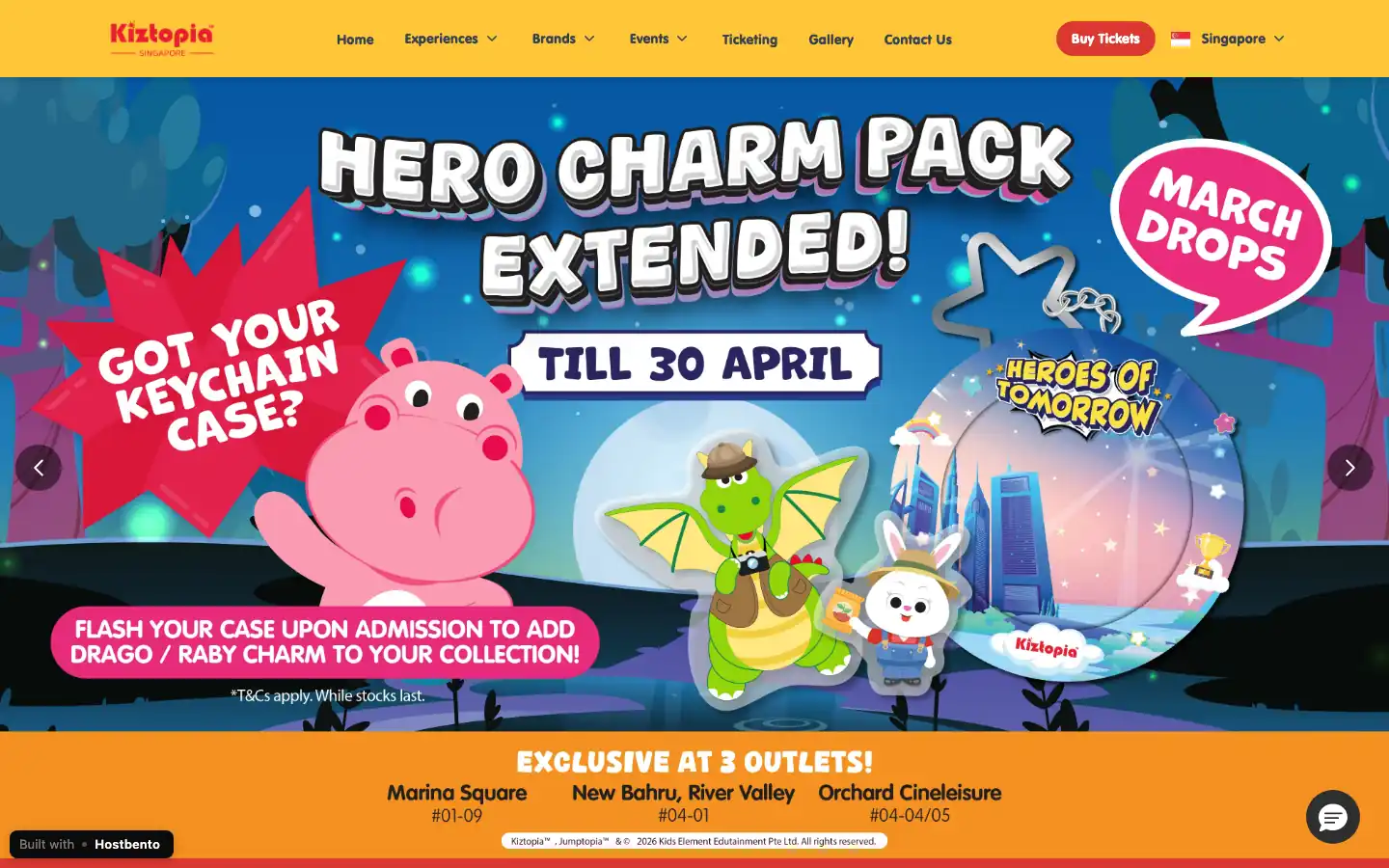 The famous entertainment park in South East Asia, runs all its websites on Hostbento